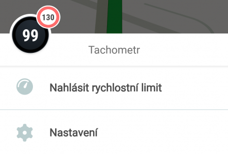 Po stisku tachometru